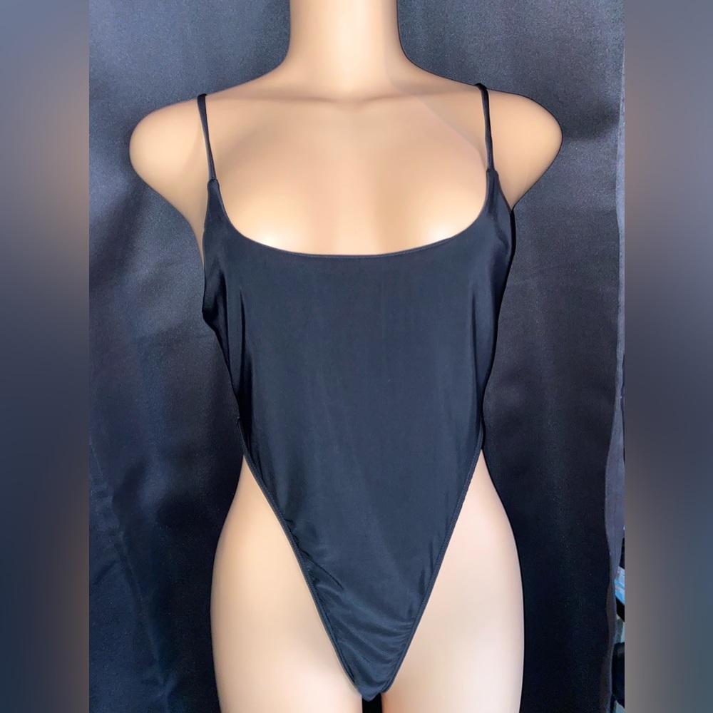 Black High Waist Bodysuit